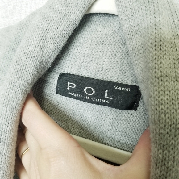 POL Cardigan‎ Gray Chunky Cozy Knit open Front oversized size Medium some piling - Picture 6 of 12